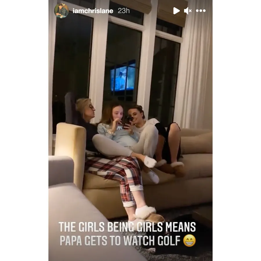 Lauren Lane Baby Bump Sitting on Couch