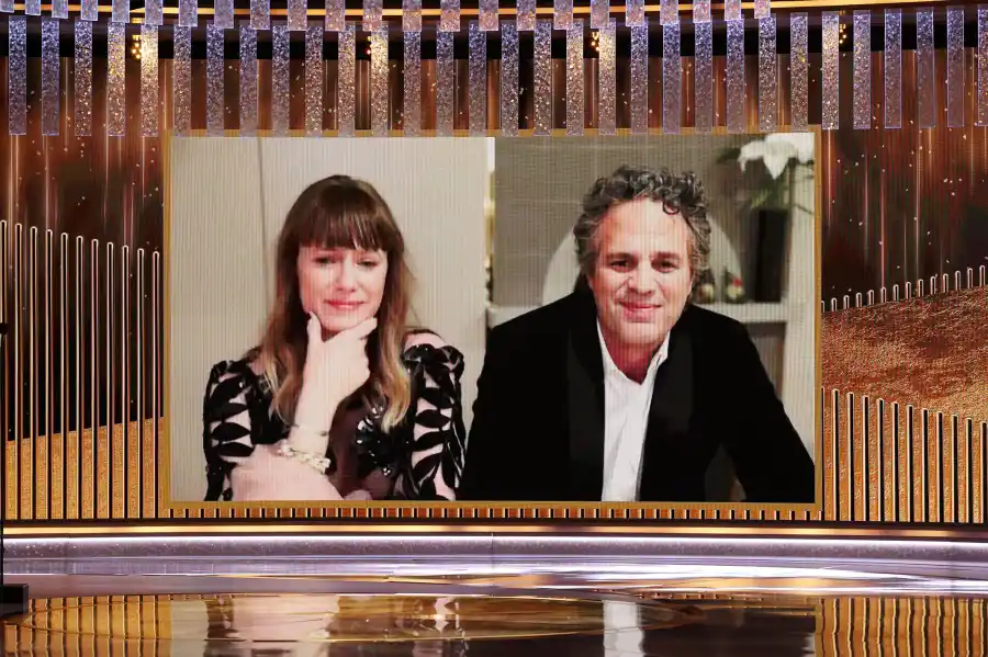 Mark Ruffalo and Sunrise Coigney Cutest Couples at the 2021 Golden Globes