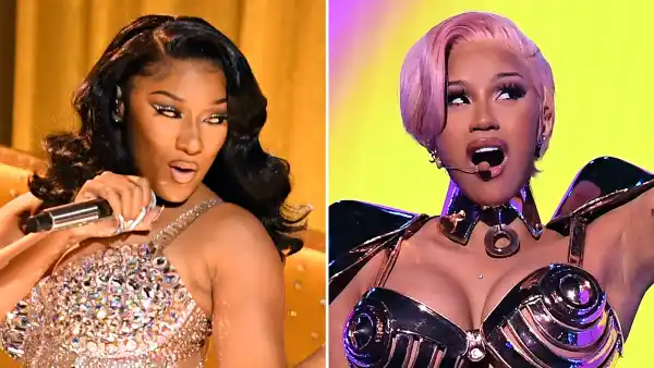 Megan Thee Stallion and Cardi B Perform Raunchy Version of WAP at Grammys 2021