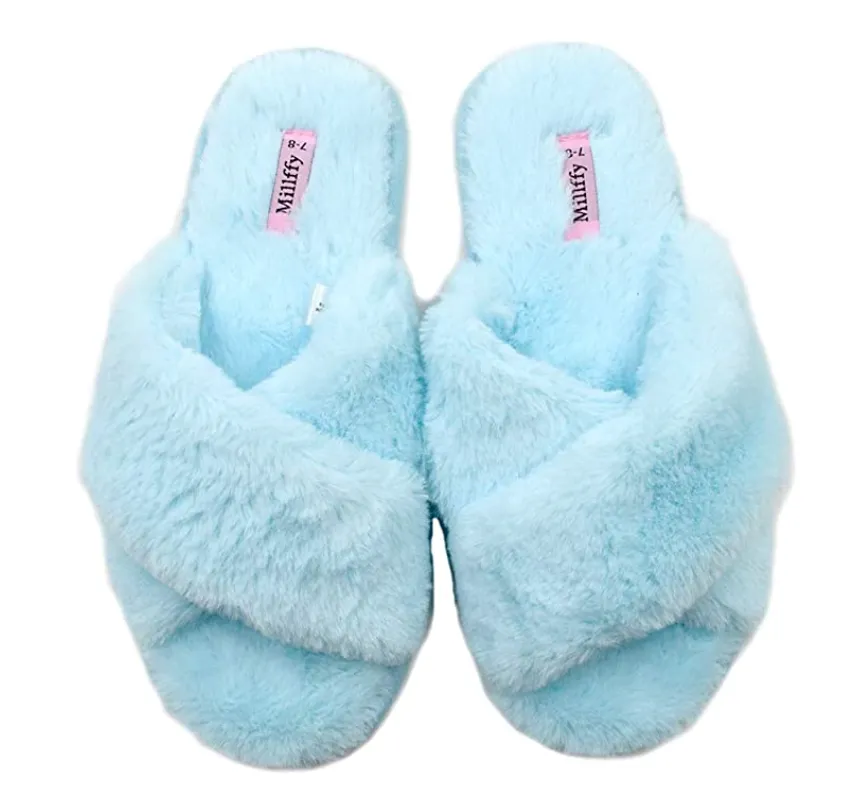 Millffy Women's Comfy Cozy Fur Slippers