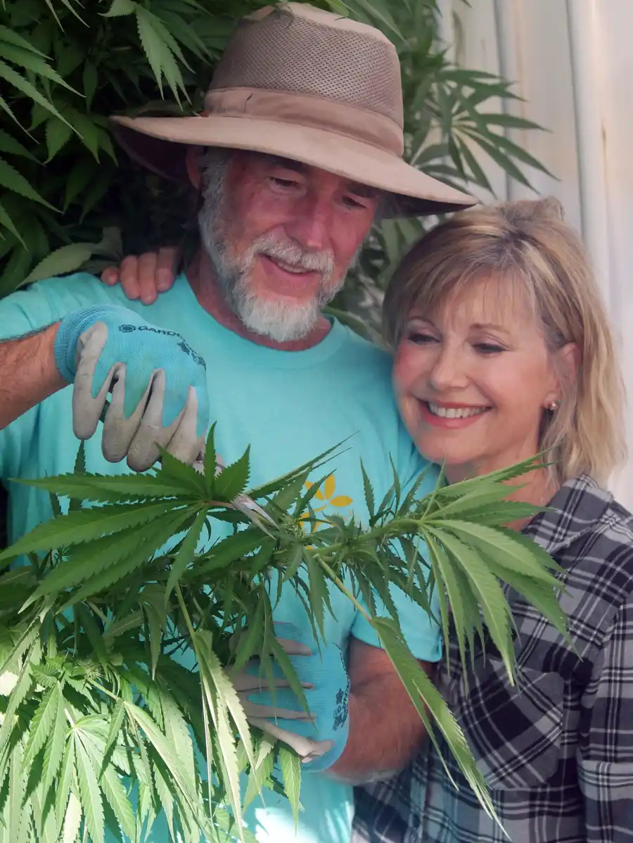 Olivia Newton-John and Chloe Lattanzi-Inside a Day in Our Life John Cannabis greenhouse