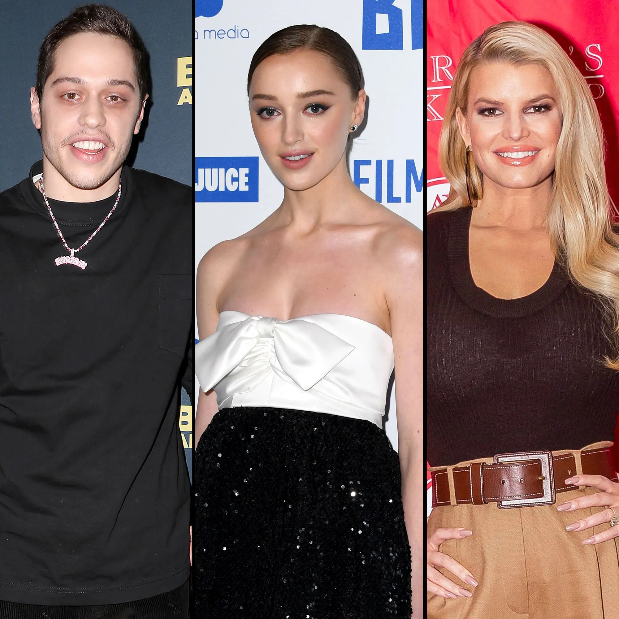 Pete Davidson and Bridgerton Phoebe Dynevor Spark Romance Rumors and Jessica Simpson New Book Revelations