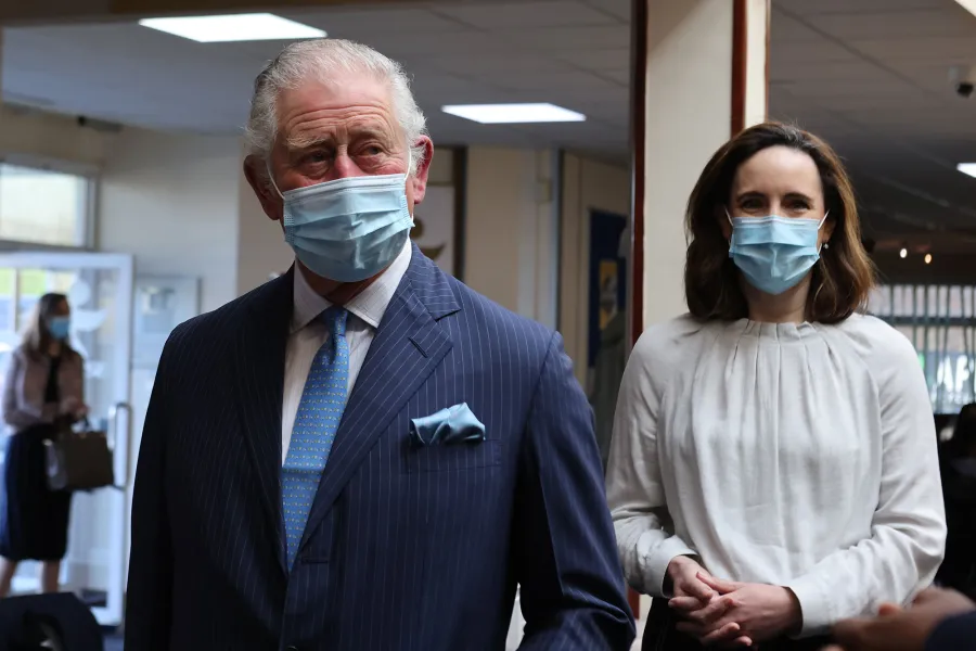 Prince Charles Visits Jesus House Church NHS Vaccine Pop-Up Clinic