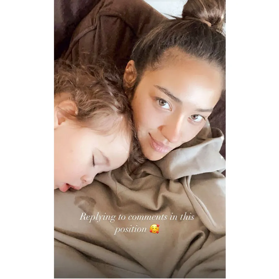 Sweet Dreams Shay Mitchell Daughter Atlas Naps on Her Chest