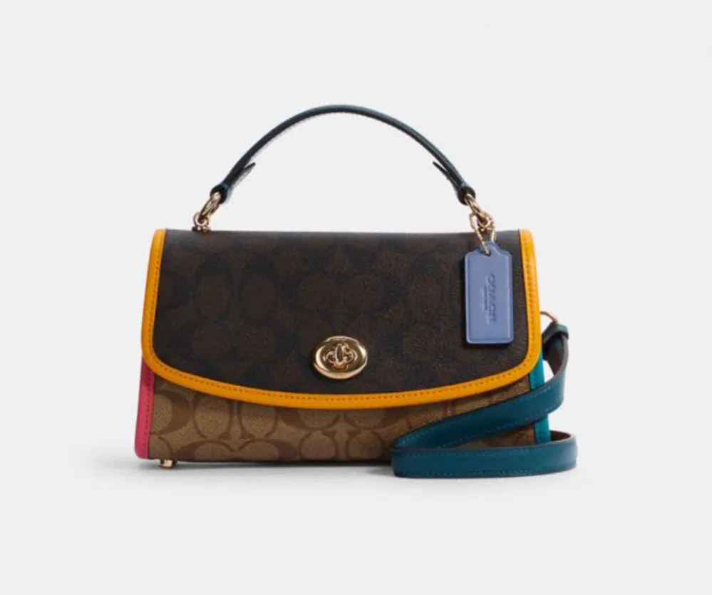 Tilly Satchel 23 In Colorblock Signature Canvas