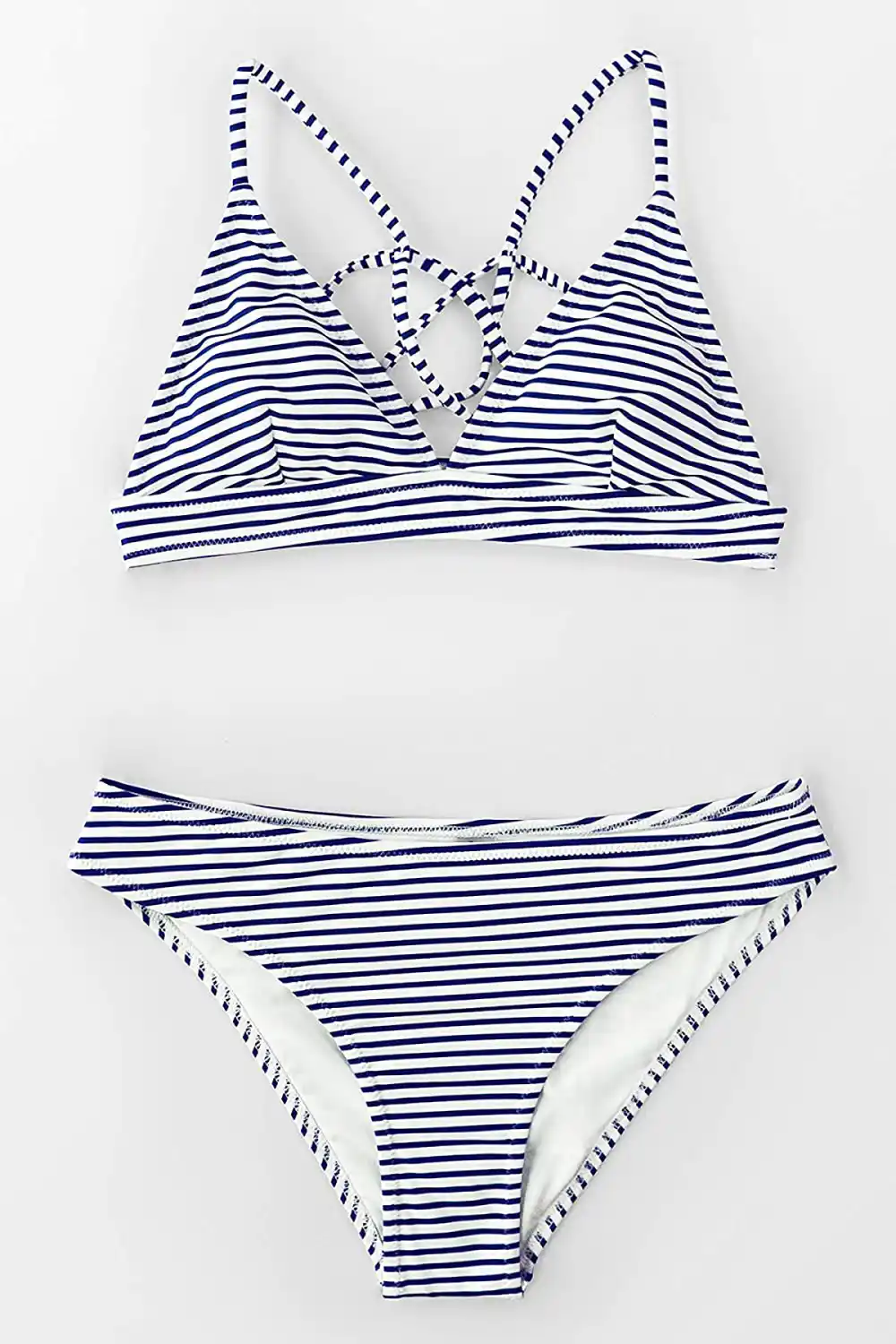 cupshe-striped-bikini