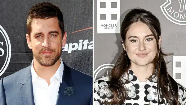 Aaron Rodgers Shailene Woodley Cuddle Their Pooch During Beach Date