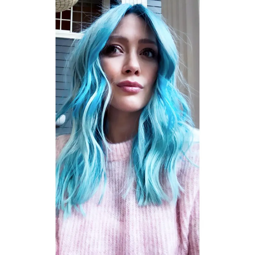Back to Blonde! Hilary Duff Ditches Blue Hair