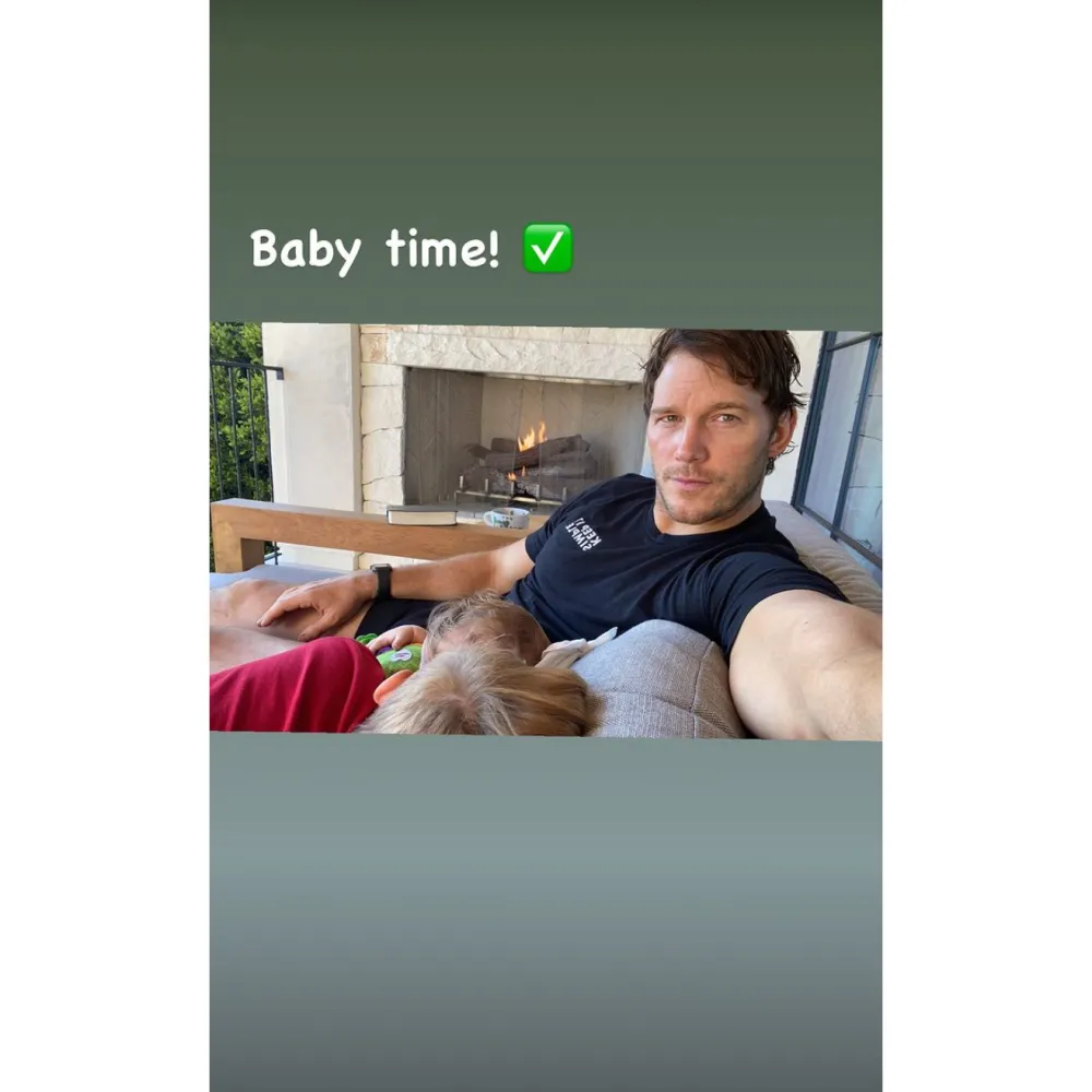 Chris Pratt Shares Sweet Selfie With Son Jack, 8, and Daughter Lyla, 8 Months: &lsquo;Baby Time&rsquo;