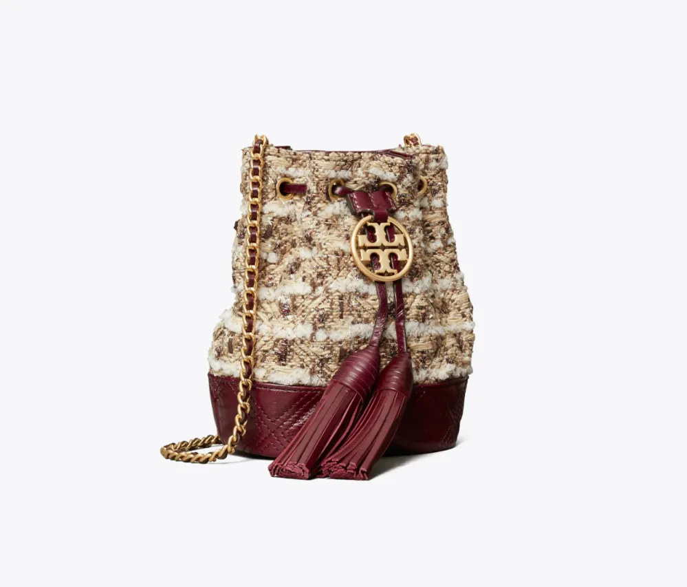 Fleming Soft Tweed Mini Bucket Bag