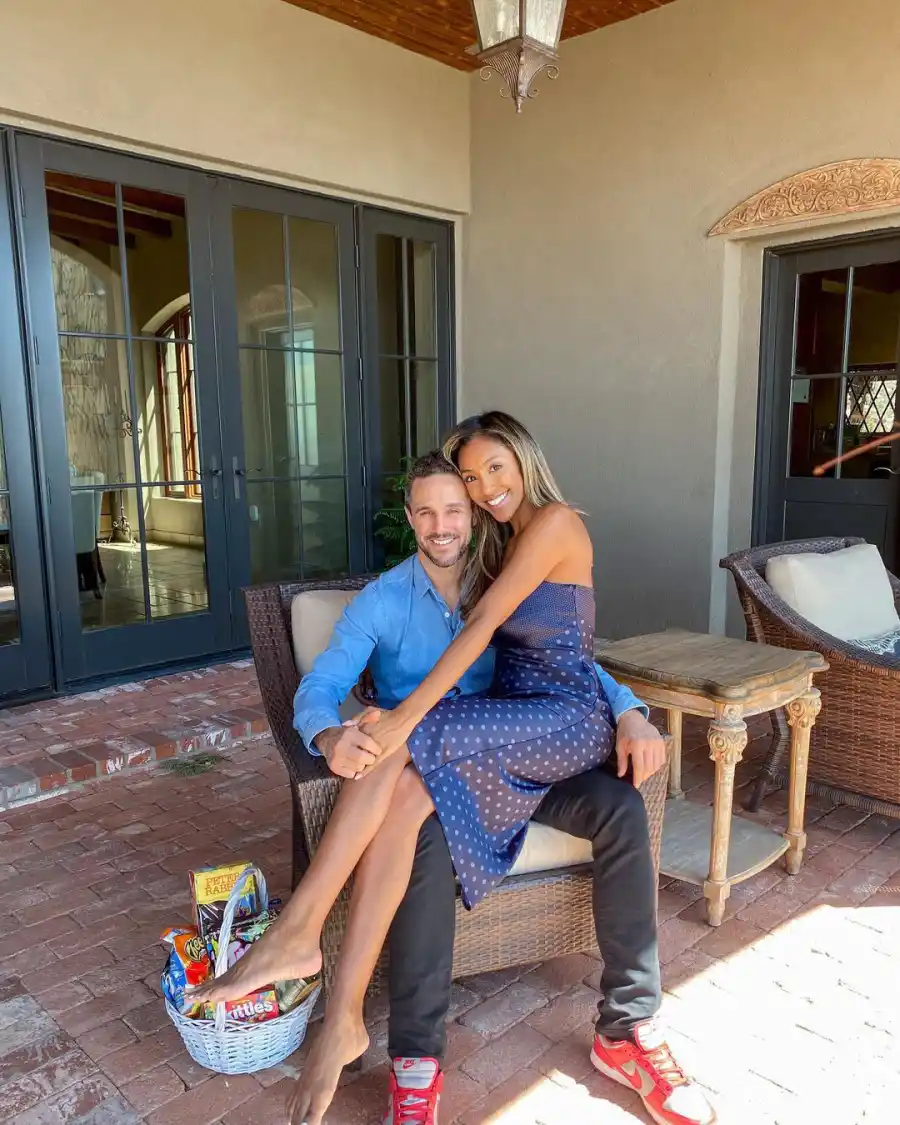 Tayshia Adams and Zac Clark How Celebs Spent Easter 2021