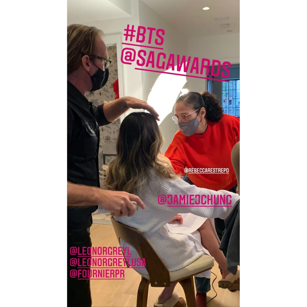 Jamie Chung Hairstylist Shares the Secret to Her Bouncy Waves at the SAG Awards 2021