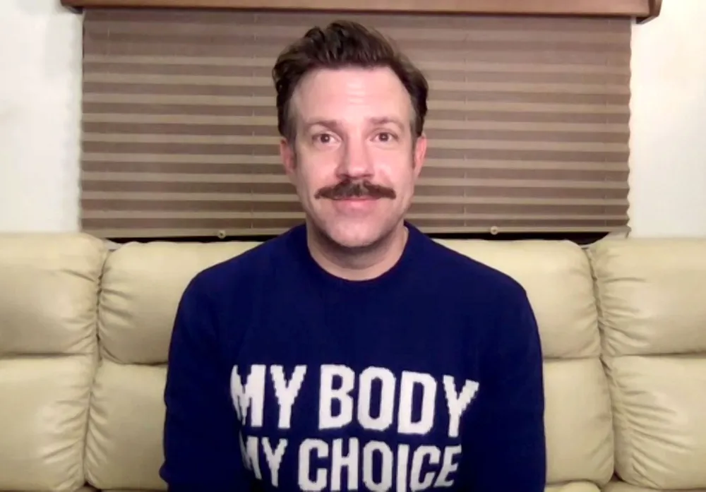 Jason Sudeikis SAGs 2021 Social Justice Sweater