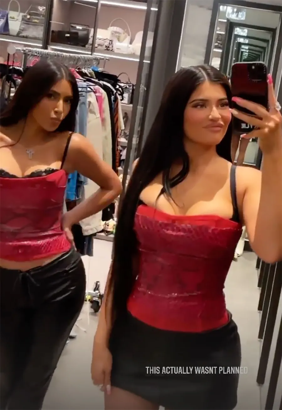 LOL! Kim Kardashian, Kylie Jenner Accidentally Show Up in Identical Tops