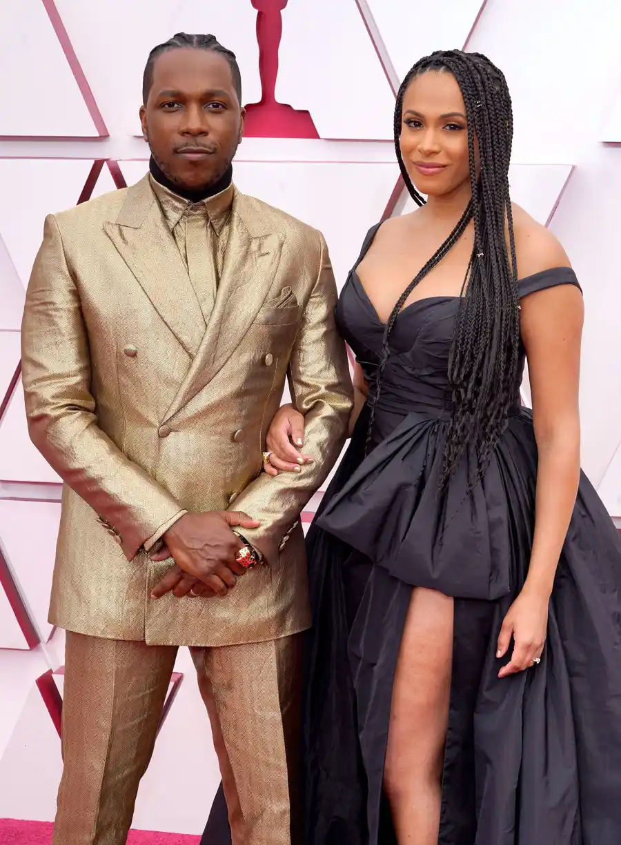 Leslie Odom Jr and Nicolette Robinson Couples Dazzle at Oscars 2021