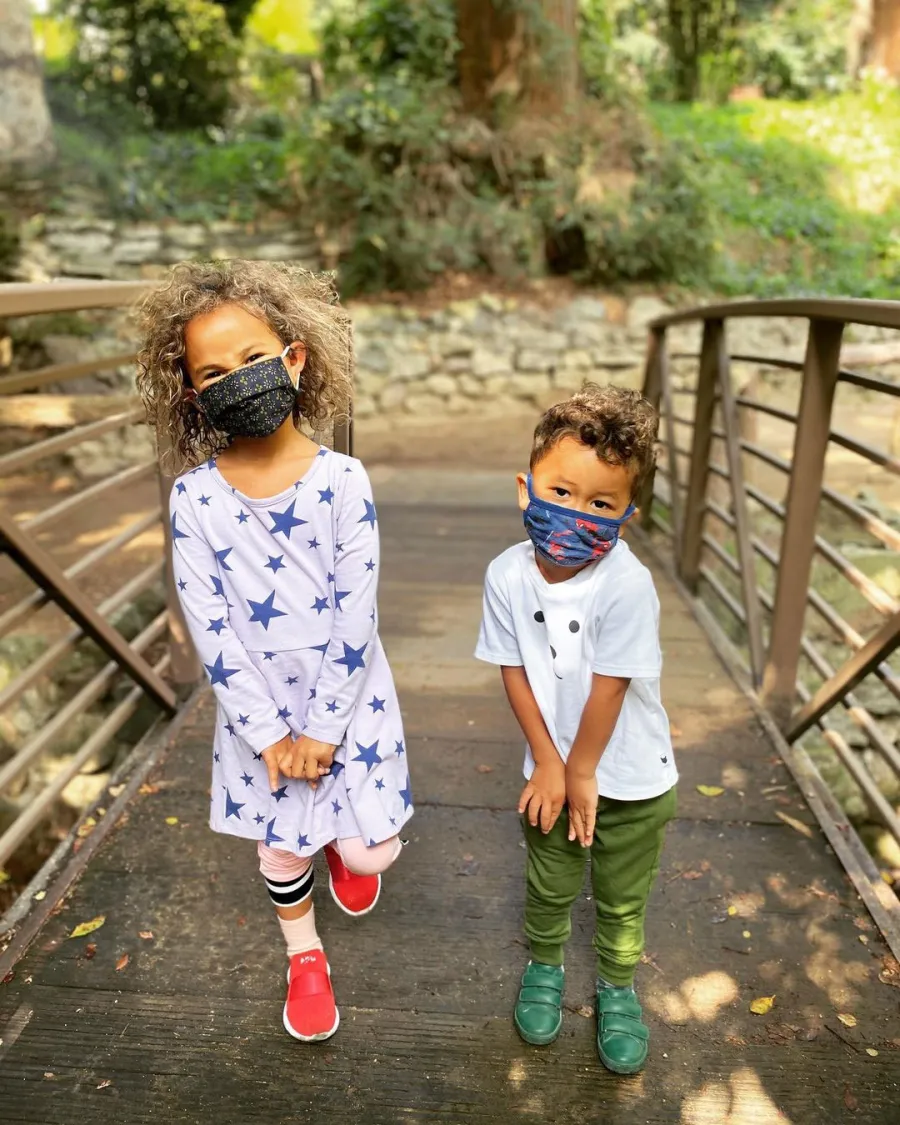 Luna and Miles Chrissy Teigen and John Legend Masks