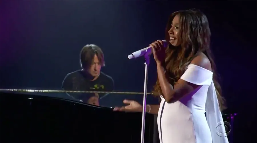 Mickey Guyton Pregnant Celebs Showing Baby Bumps at ACM Awards Over the Years