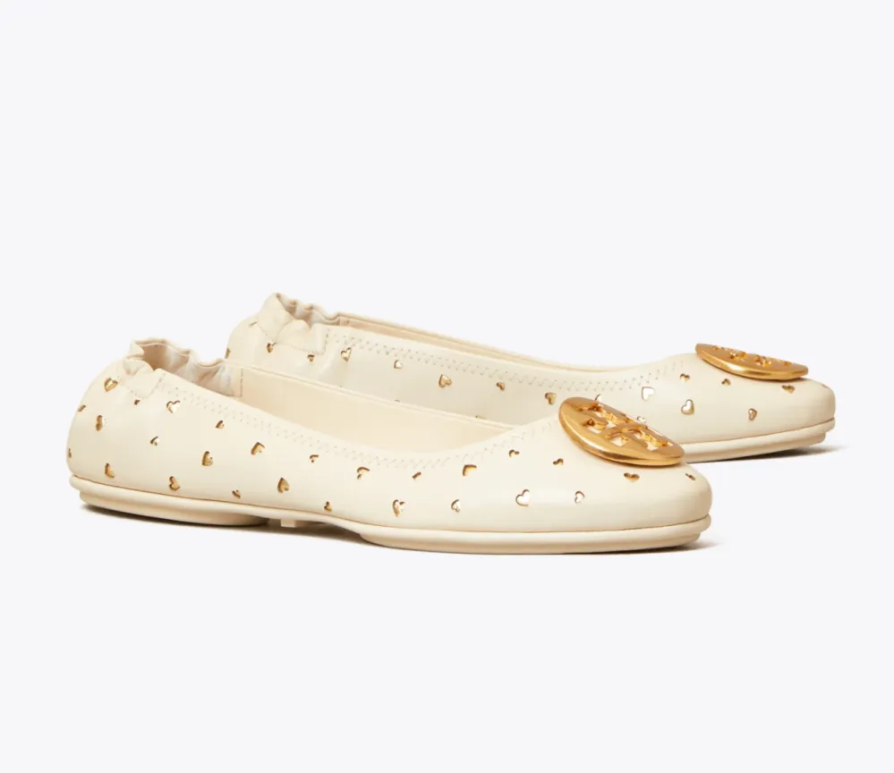 Minnie Travel Ballet Flat, Cut-Out Leather
