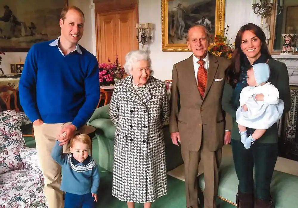 Queen Elizabeth II Prince Philip Pose With Great Grandchildren Never Before Seen Photos