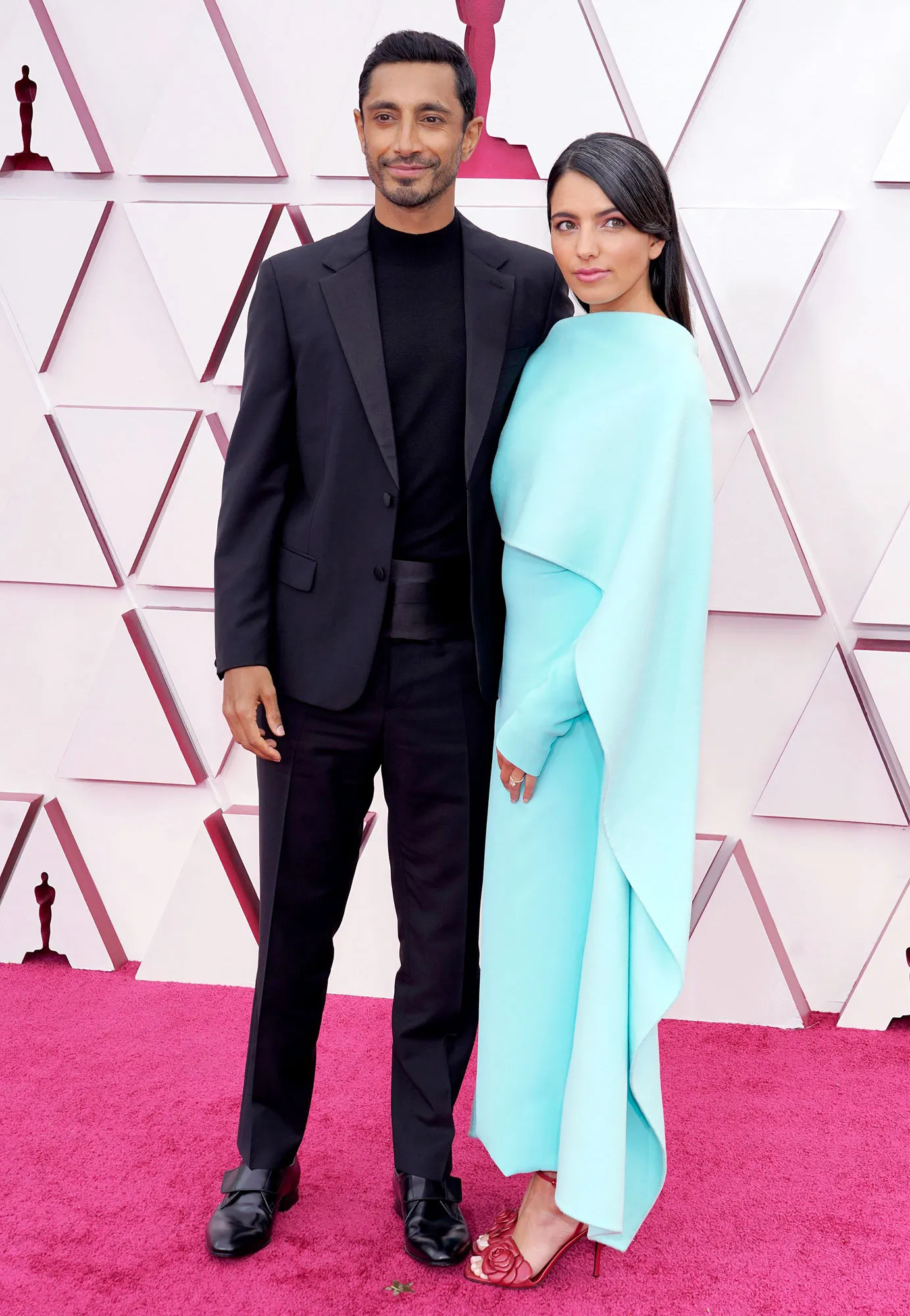 Riz Ahmed Wife Fatima Farheen Mirza Make Red Carpet Debut Oscars 2021