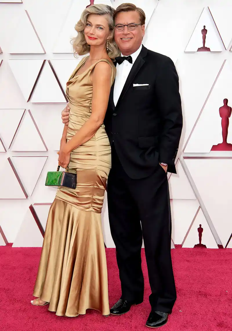 The Flirty Reason Why Paulina Porizkova Wore Gold 2021 Oscars