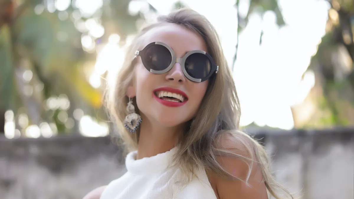 Woman-Wearing-Halter-Top-Stock-Photo