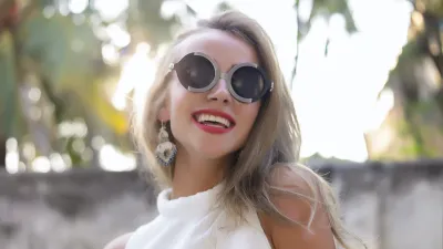 Woman-Wearing-Halter-Top-Stock-Photo