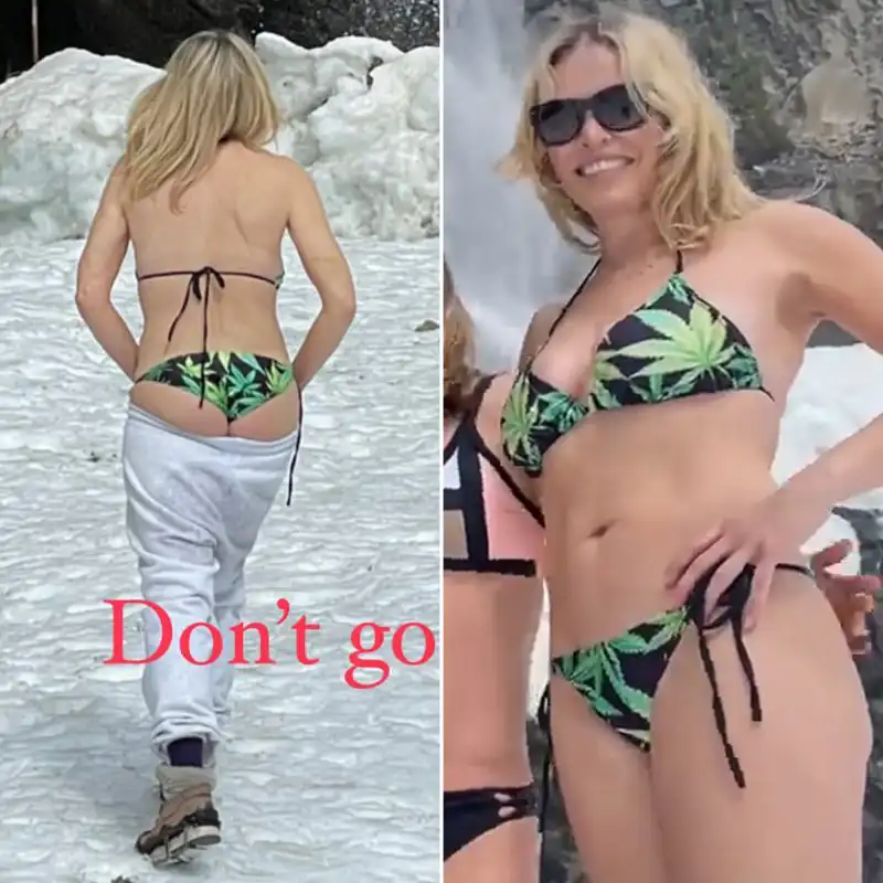 See Chelsea Handler Brave the Snow in Cannabis-Print Bikini: Pic