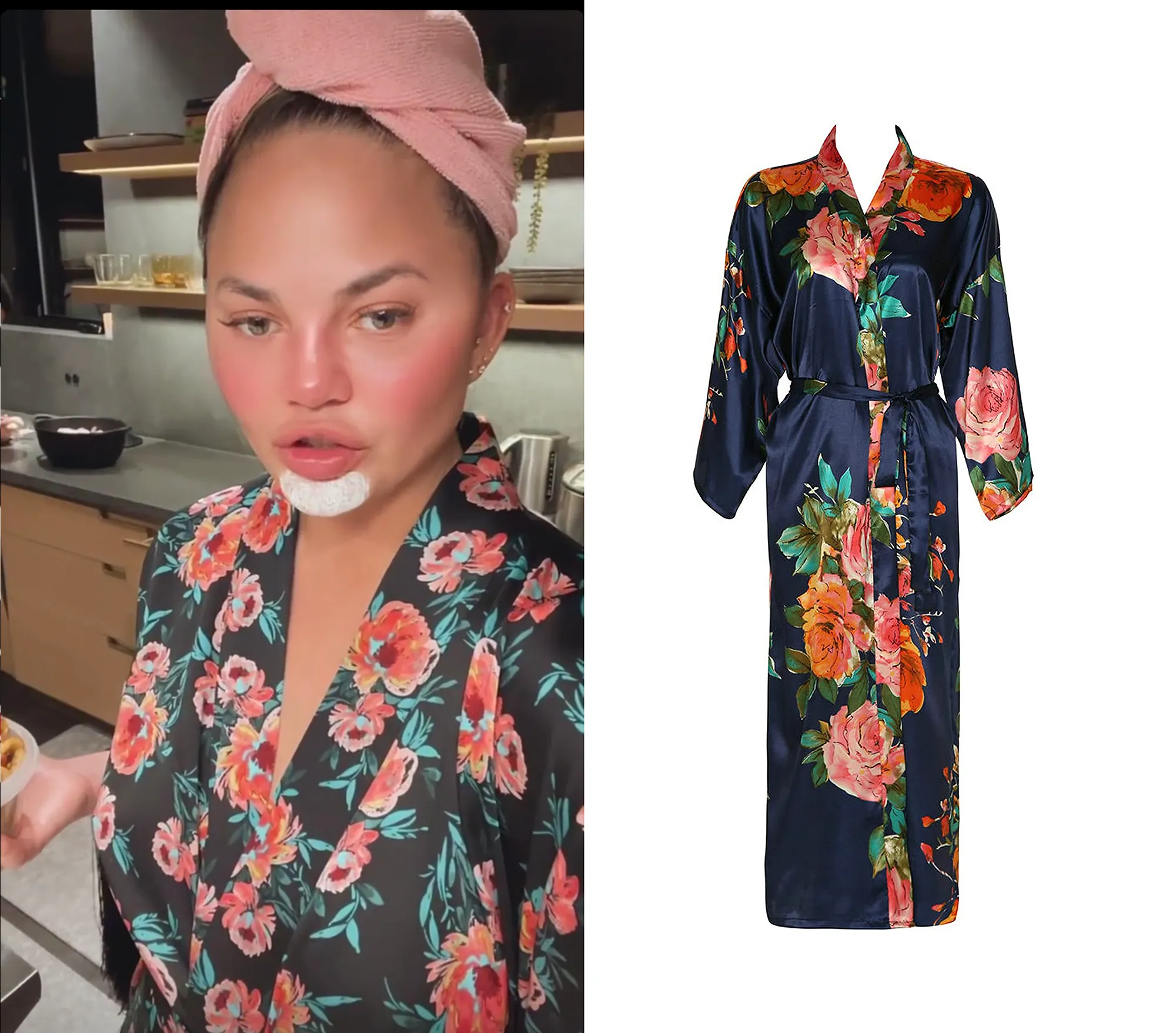 chrissy-teigen-silky-robe