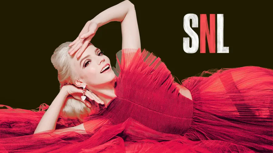 Anya Taylor Joy Runway Looks Saturday Night Live Title Card Commercial Break 2