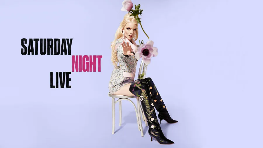 Anya Taylor Joy Runway Looks Saturday Night Live Title Card Commercial Break