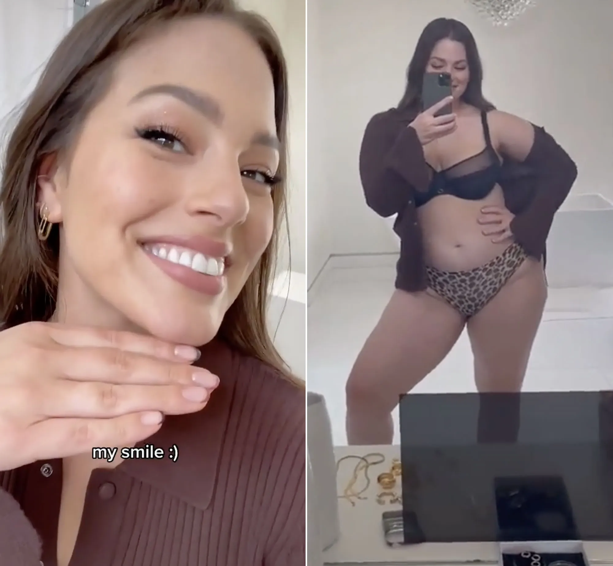 Ashley Graham’s Lingerie-Clad Self-Love TikTok Challenge Goes Viral