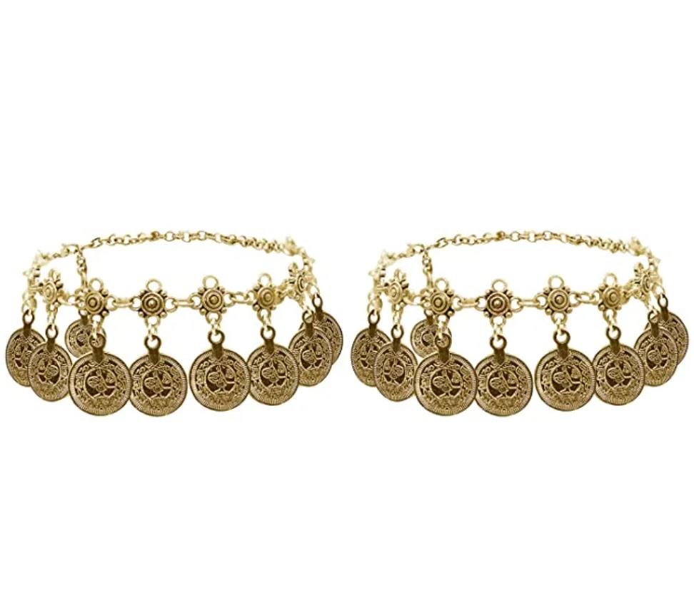Bienvenu Boho coin sandals Anklet Bracelet
