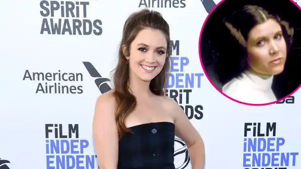 Billie Lourd Son Watches Carrie Fisher In Star Wars