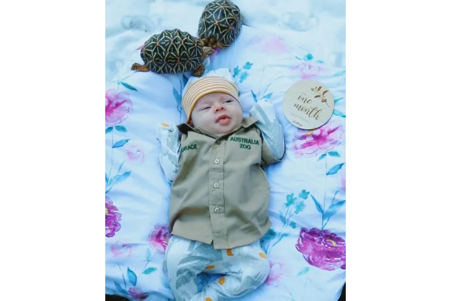 Bindi Irwin Daughter Grace Meeting Animals Turtle