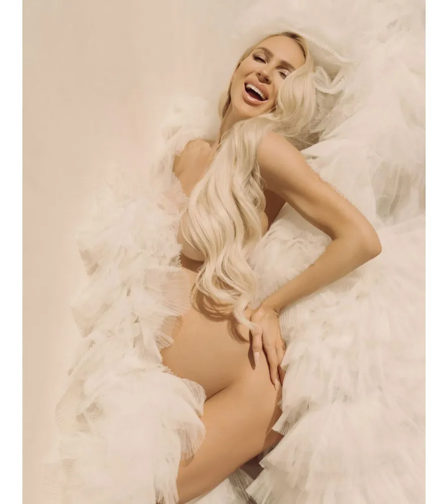 Christine Quinn Pregnant Maternity Shoot Caroline Malouf Boudoir Photographer