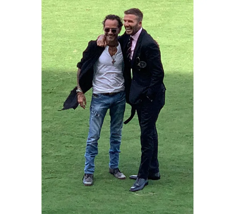 David Beckham and Marc Anthony They Hang With Friends Just Like Us