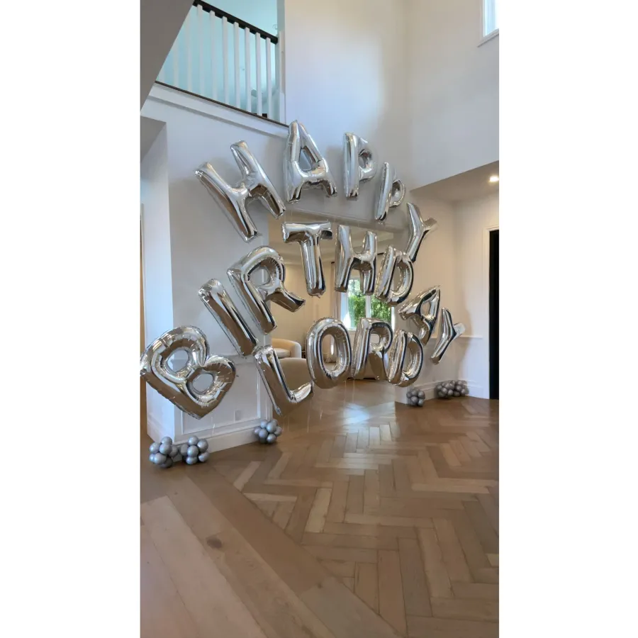 Kim Kardashian Instagram Balloons Scott Disick 37th Birthday Party