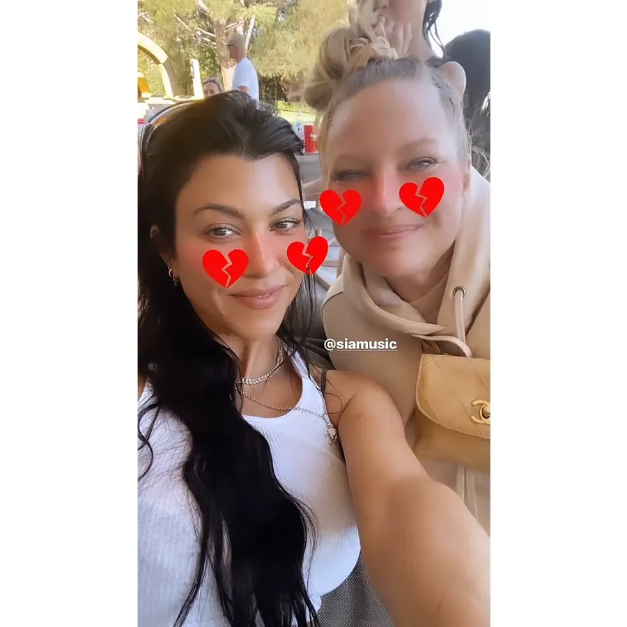 Kourtney Kardashian Instagram Sia Scott Disick 37th Birthday Party