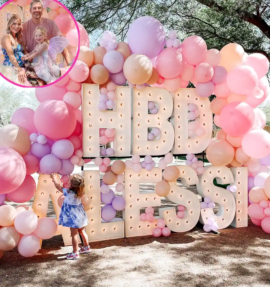 Pregnant Lauren Burnham Arie Luyendyk Jr Celebrate Daughter Alessis 2nd Birthday With Butterfly Princess Party
