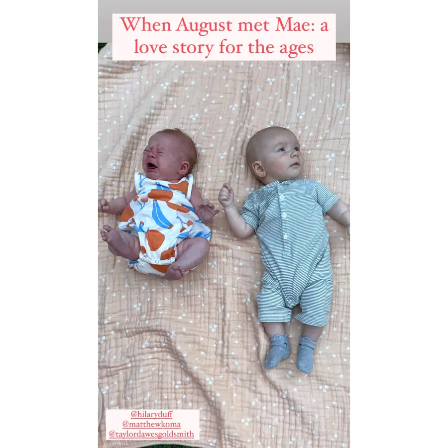 Mandy Moore’s Son Gus Meets Hilary Duff’s Daughter Mae: ‘Love Story for the Ages’