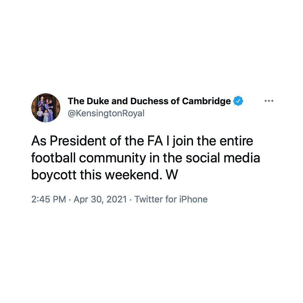 Prince William Is Taking a Weekend-Long Hiatus From Social Media for a Worthy Cause