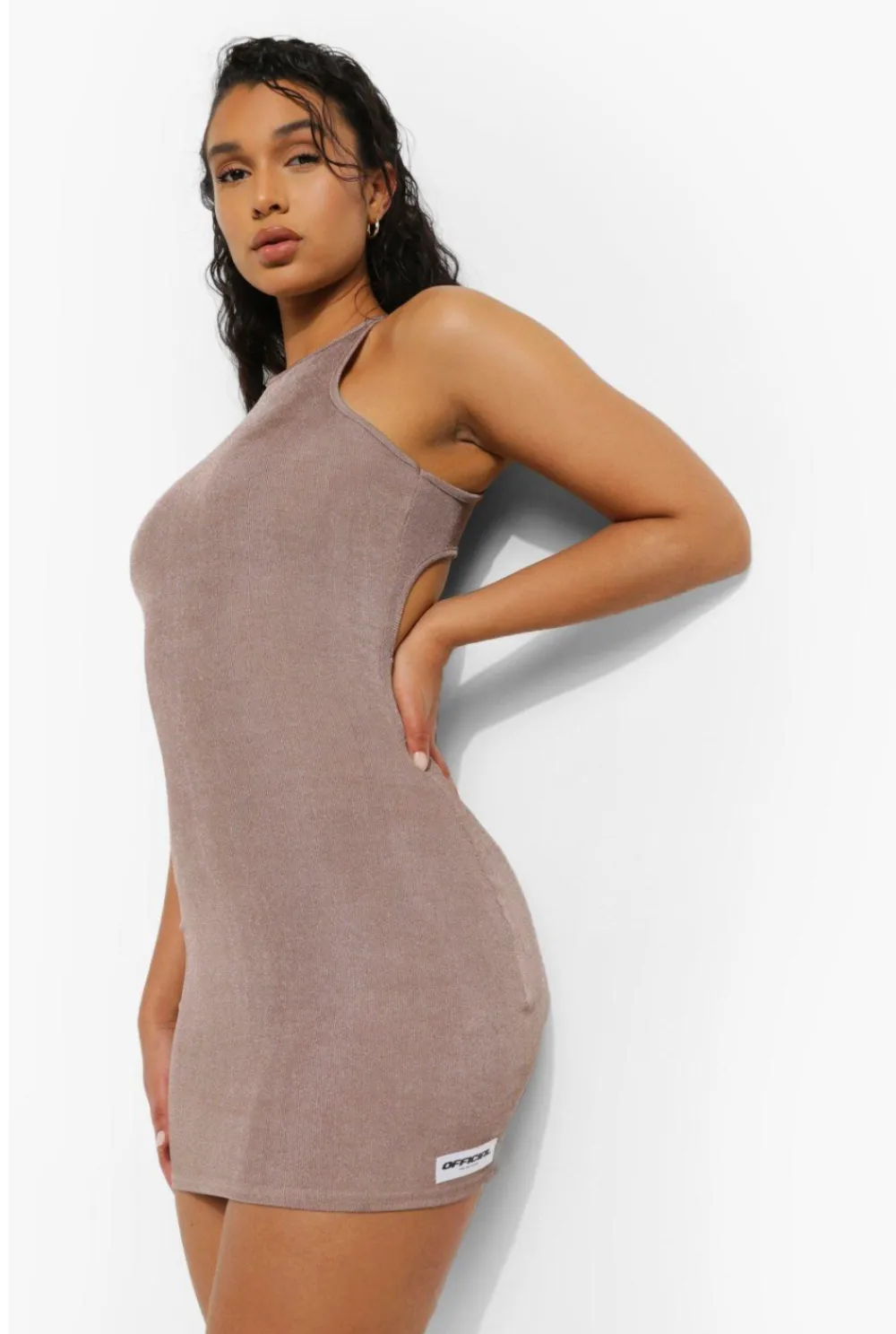 Recycled Racer Open Back Mini Dress