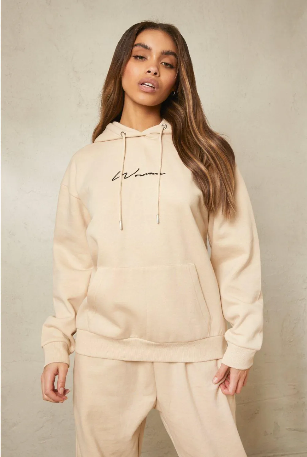 Recycled Woman Script Hoodie
