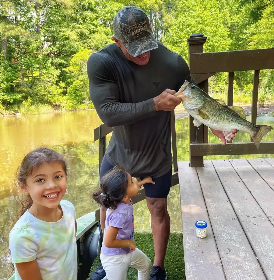 See Dwayne Johnson's Father-Daughter Fishing Trip With Jasmine and Tiana