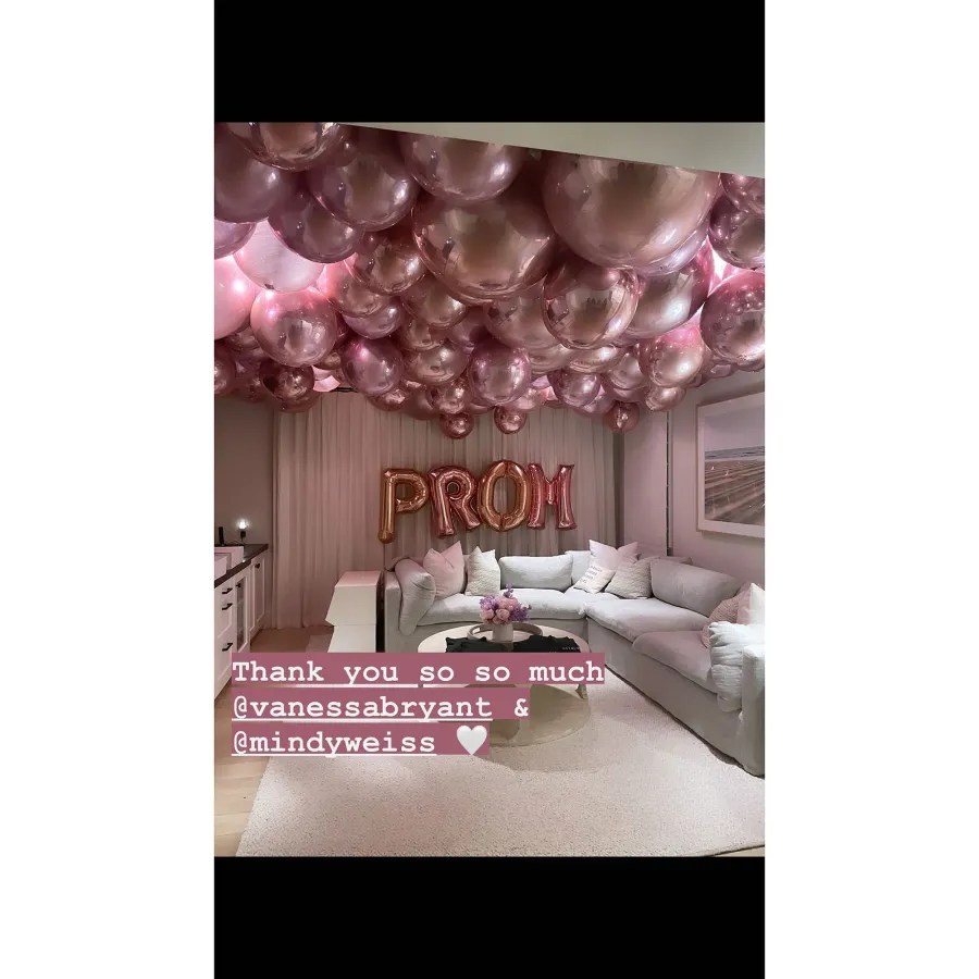 Vanessa Bryant Daughter Natalia Poses for Prom Pictures in Pink Dress 2
