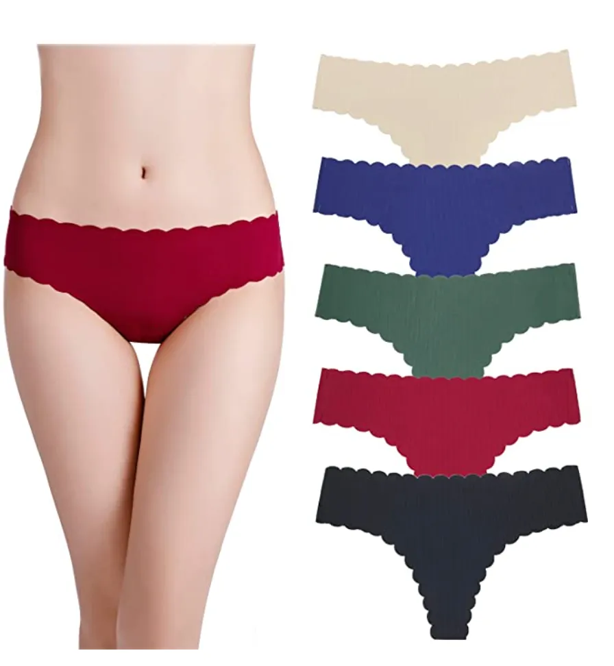 Wetopkim Women's Seamless Cotton Breathable Stretch Thongs