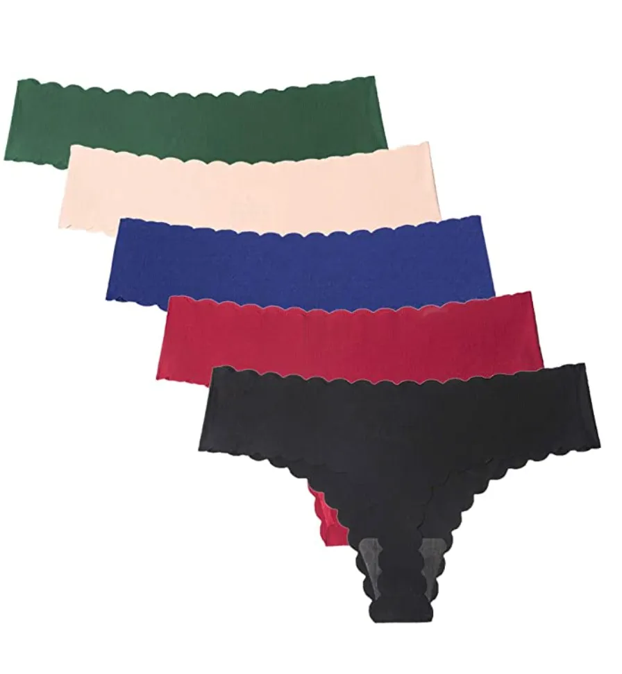 Wetopkim Women's Seamless Cotton Breathable Stretch Thongs