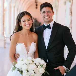 Bachelor's Caila Quinn Marries Nick Burrello in Waterfront Ceremony: See the Photos