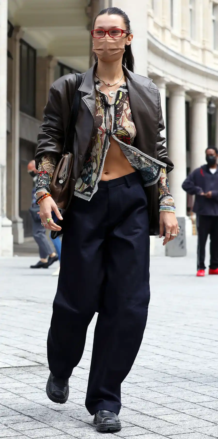 ‘90s Vibes! Bella Hadid Goes Braless in Butterfly-Print Cardigan